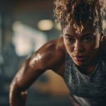 Intensieve training in de sportschool waarbij sportapps en wearables helpen prestaties te volgen